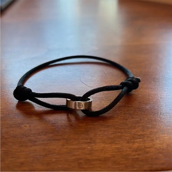 Cartier Love White Gold Cord Bracelet Black – Authentic, Minimalist Classic - Picture 3 of 3